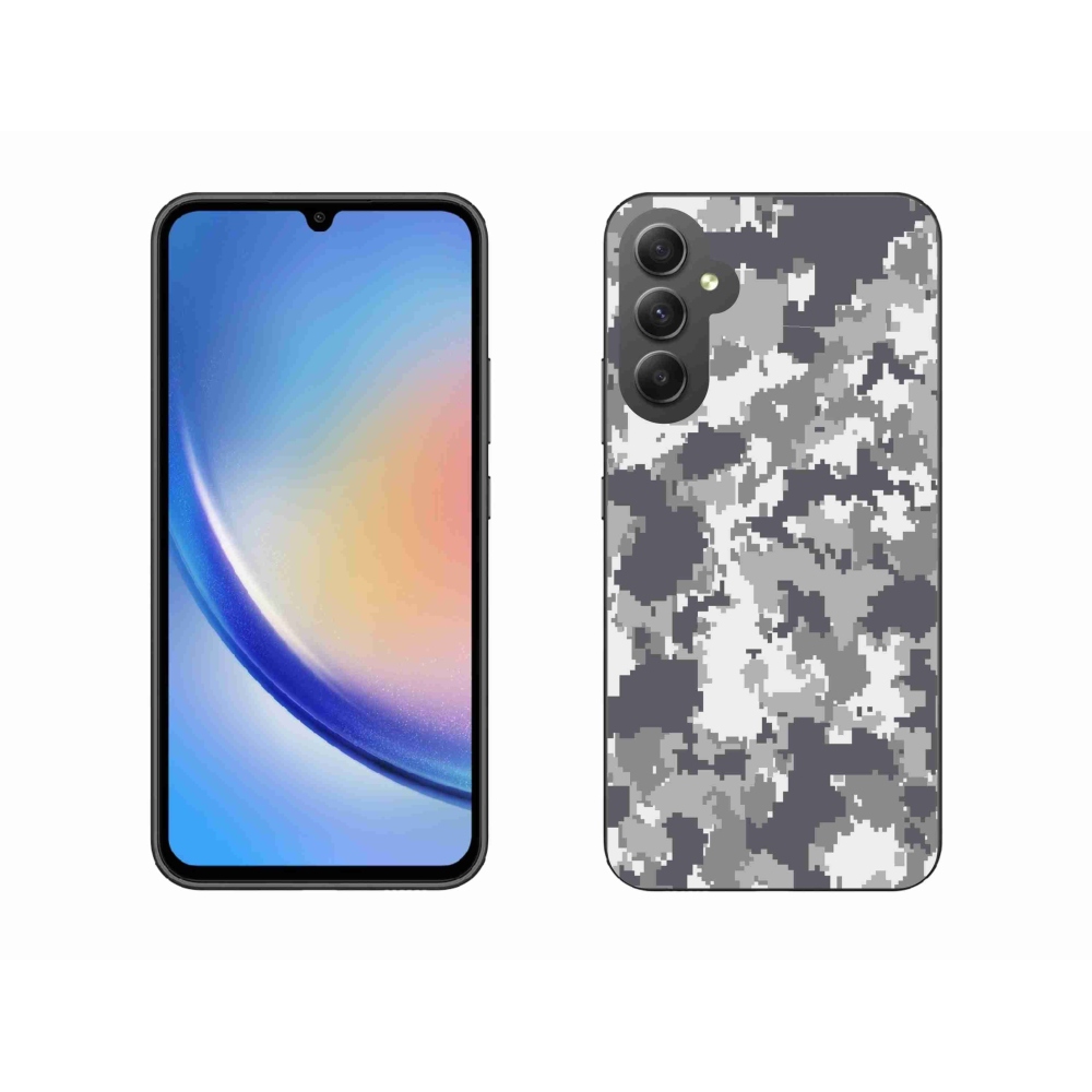 Gelový kryt mmCase na Samsung Galaxy A34 5G - maskáčový vzor 2