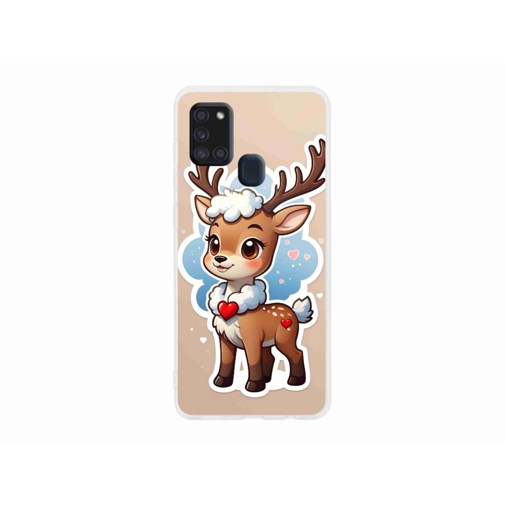 Gelový kryt mmCase na Samsung Galaxy A21s - kreslený sob