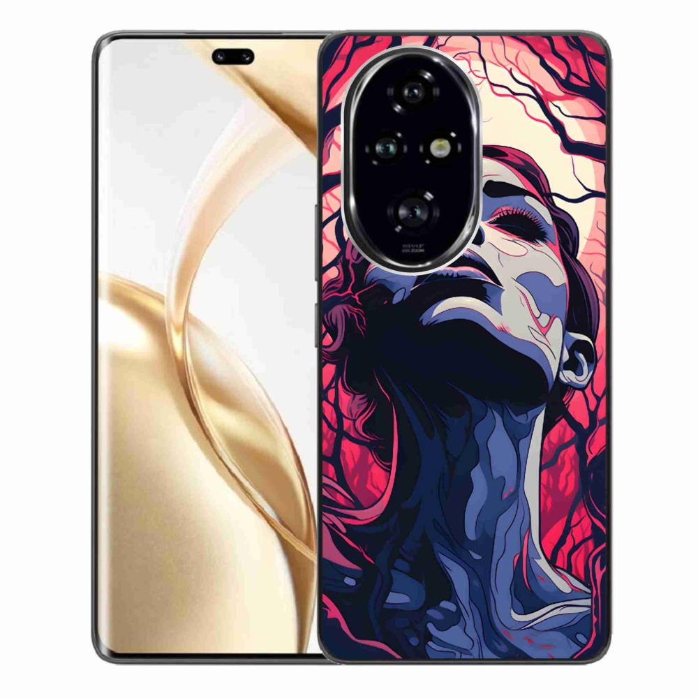 Gelový kryt mmCase na Honor 200 Pro 5G - abstraktní obličej