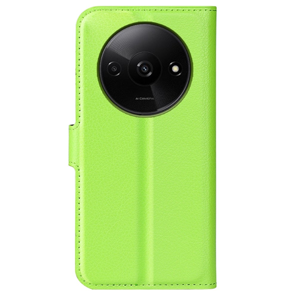 Litchi knížkové pouzdro na Xiaomi Redmi A3 - zelené
