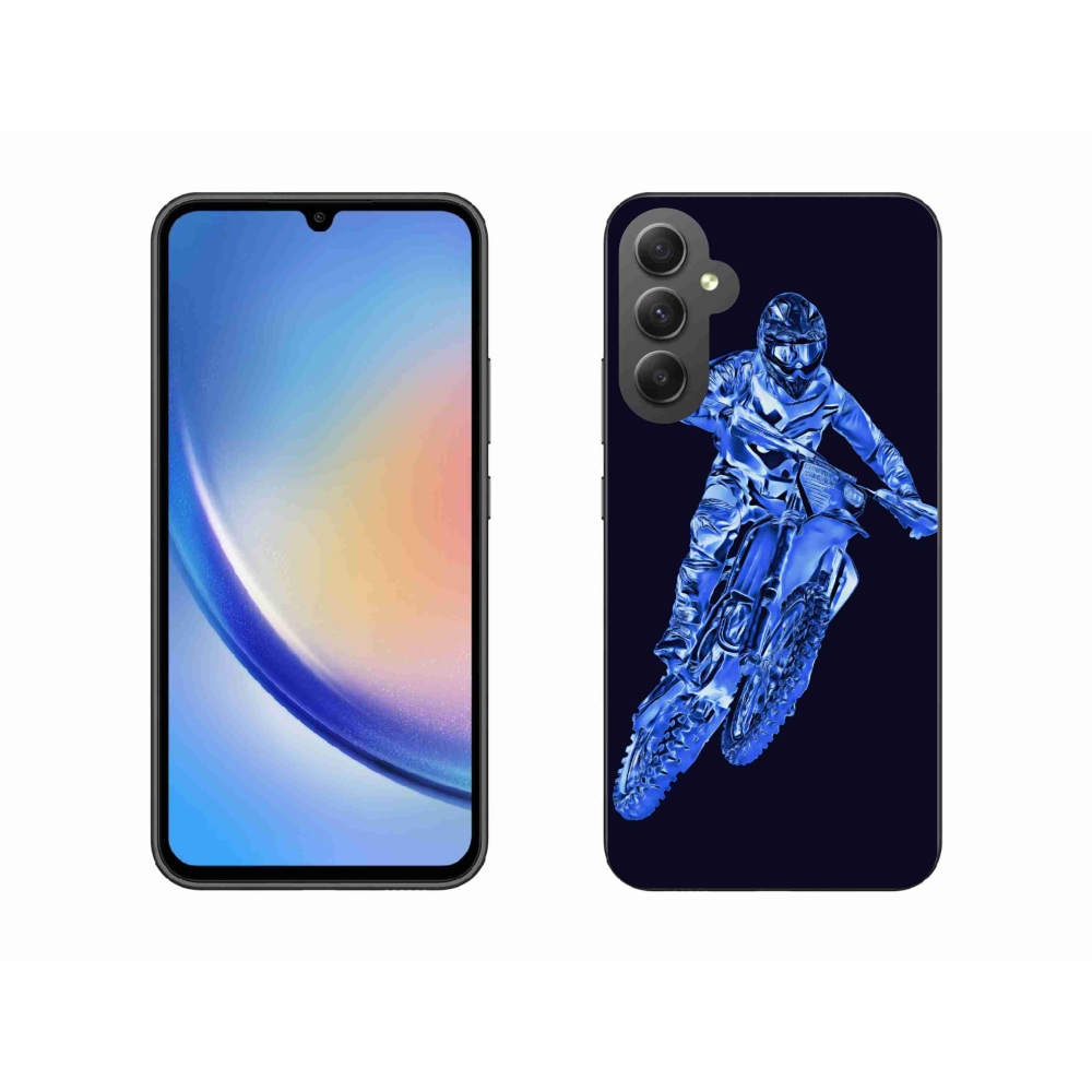 Gelový kryt mmCase na Samsung Galaxy A34 5G - motocross 1