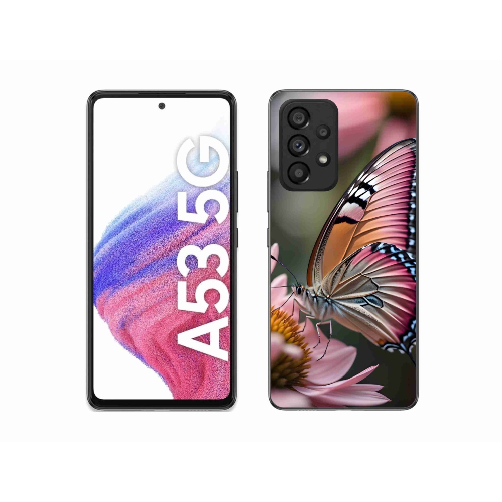 Gelový kryt mmCase na Samsung Galaxy A53 5G - barevný motýl