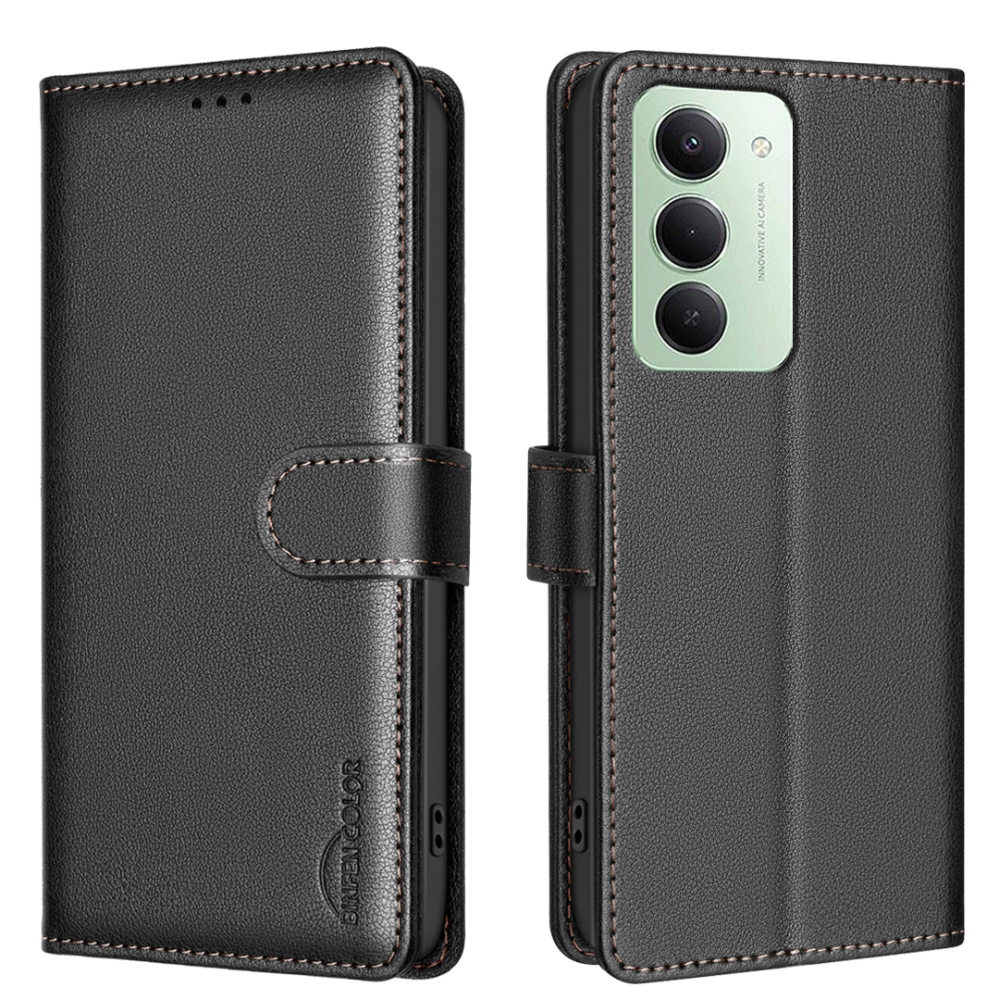 BINFEN knížkové pouzdro na Xiaomi Redmi 15 5G (169mm) - černé
