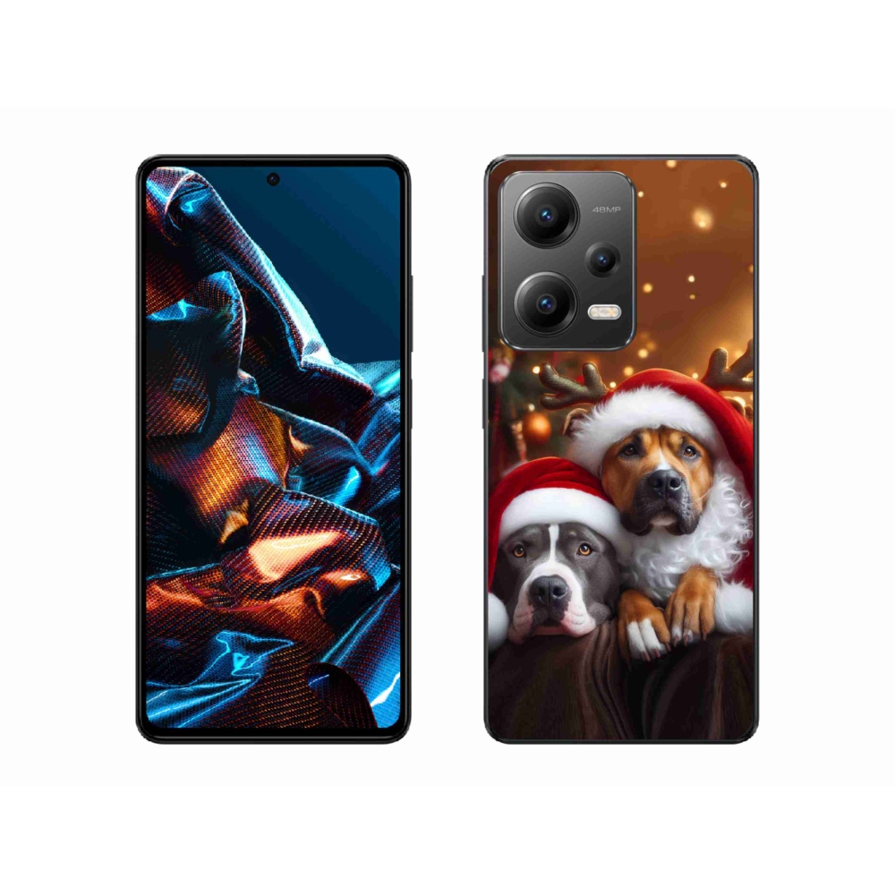 Gelový kryt mmCase na Xiaomi Redmi Note 12 Pro 5G - vánoční psi