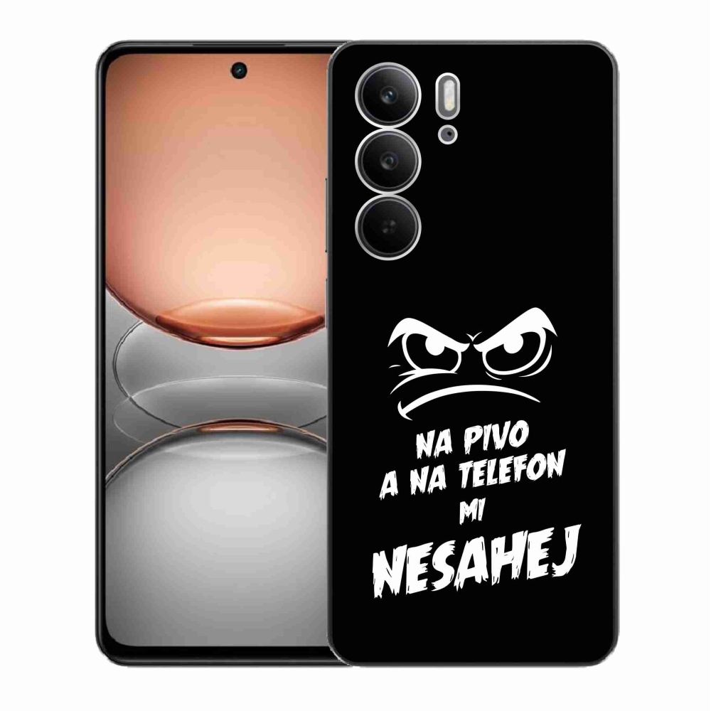 Gelový kryt mmCase na Realme C75 - pivní motiv 2 černé pozadí