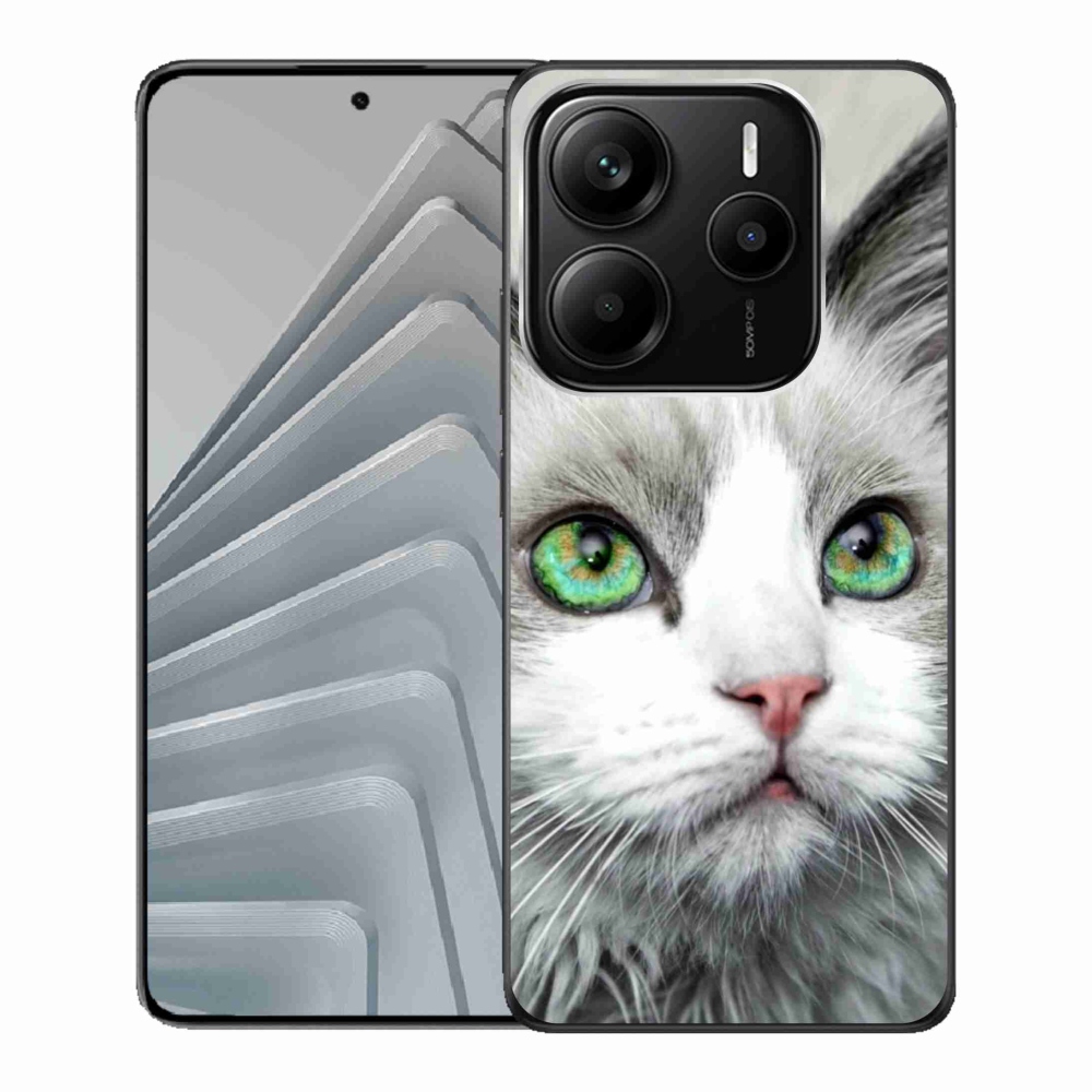 Gelový kryt mmCase na Xiaomi Redmi Note 14 5G - kočičí pohled