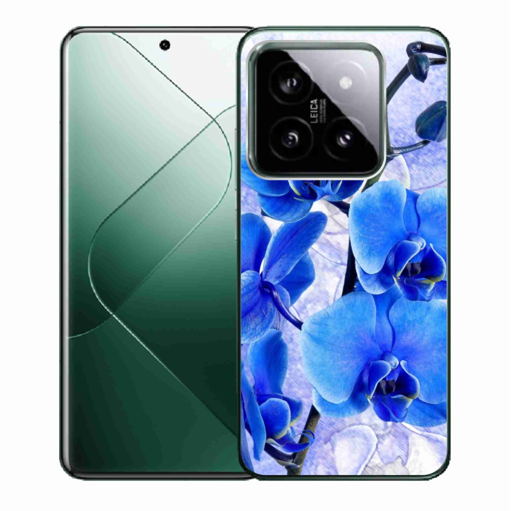 Gelový kryt mmCase na Xiaomi 14 - modré květy