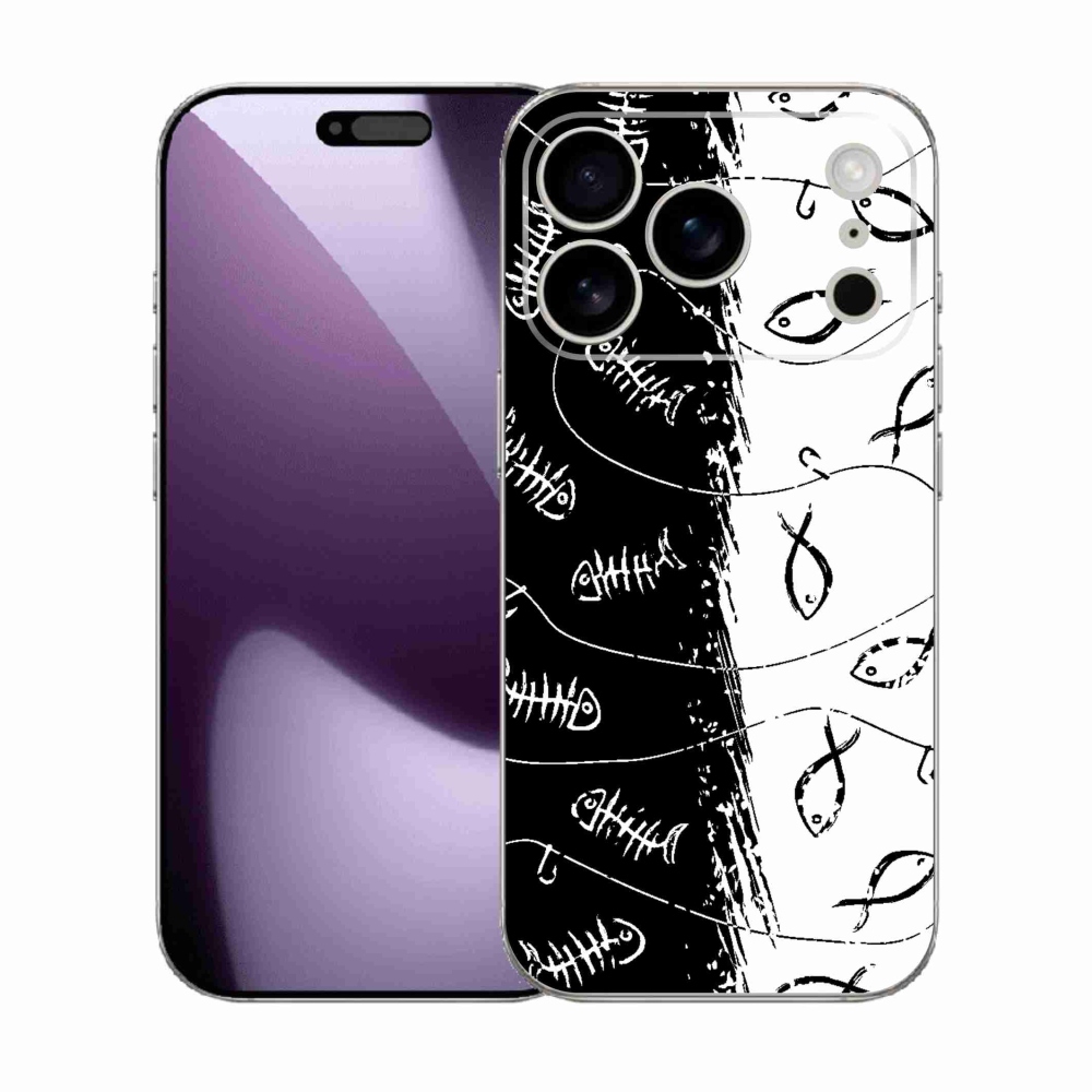 Gelový kryt mmCase na iPhone 17 Pro - kostry a rybky