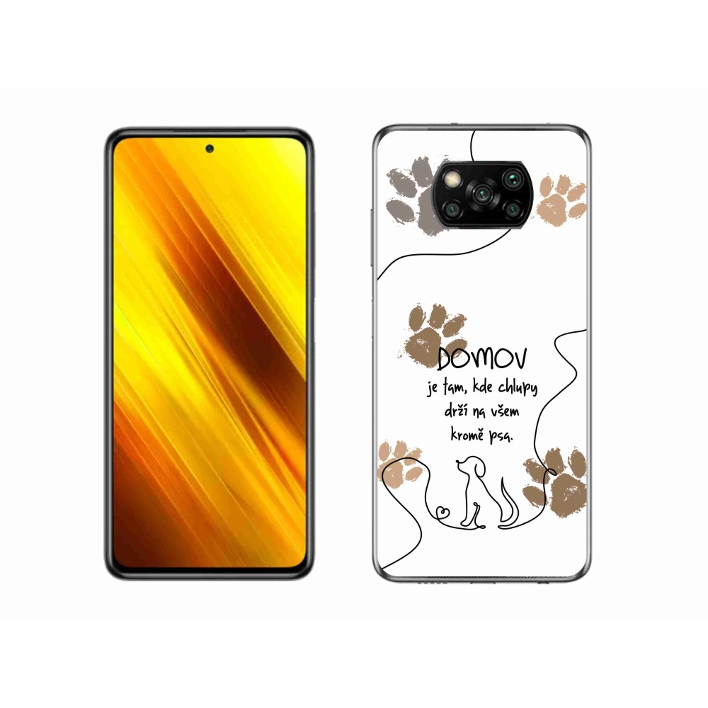 Gelový kryt mmCase na Xiaomi Poco X3 Pro - psí motiv bílé pozadí