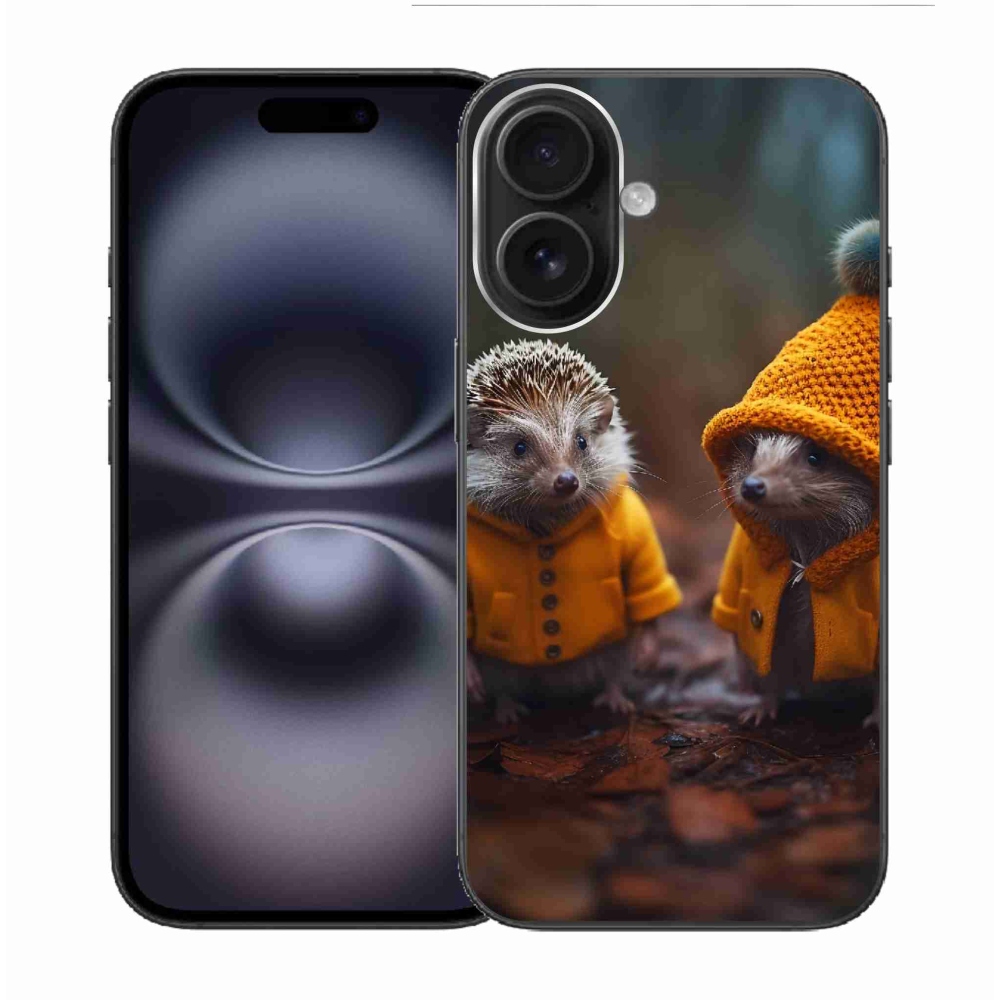 Gelový kryt mmCase na iPhone 16 - ježci