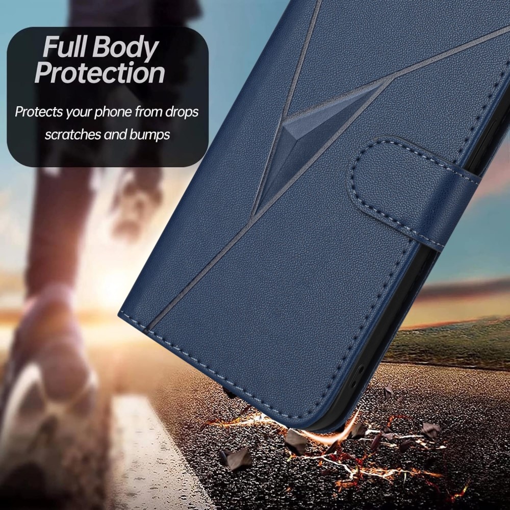 Triangles knížkové pouzdro na Vivo V50 Lite 4G/5G - modré