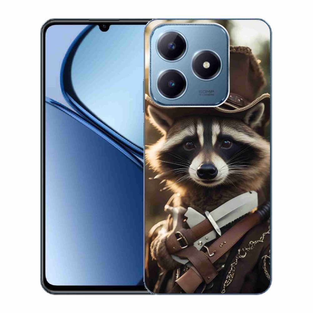 Gelový kryt mmCase na Realme C63 - mýval v uniformě