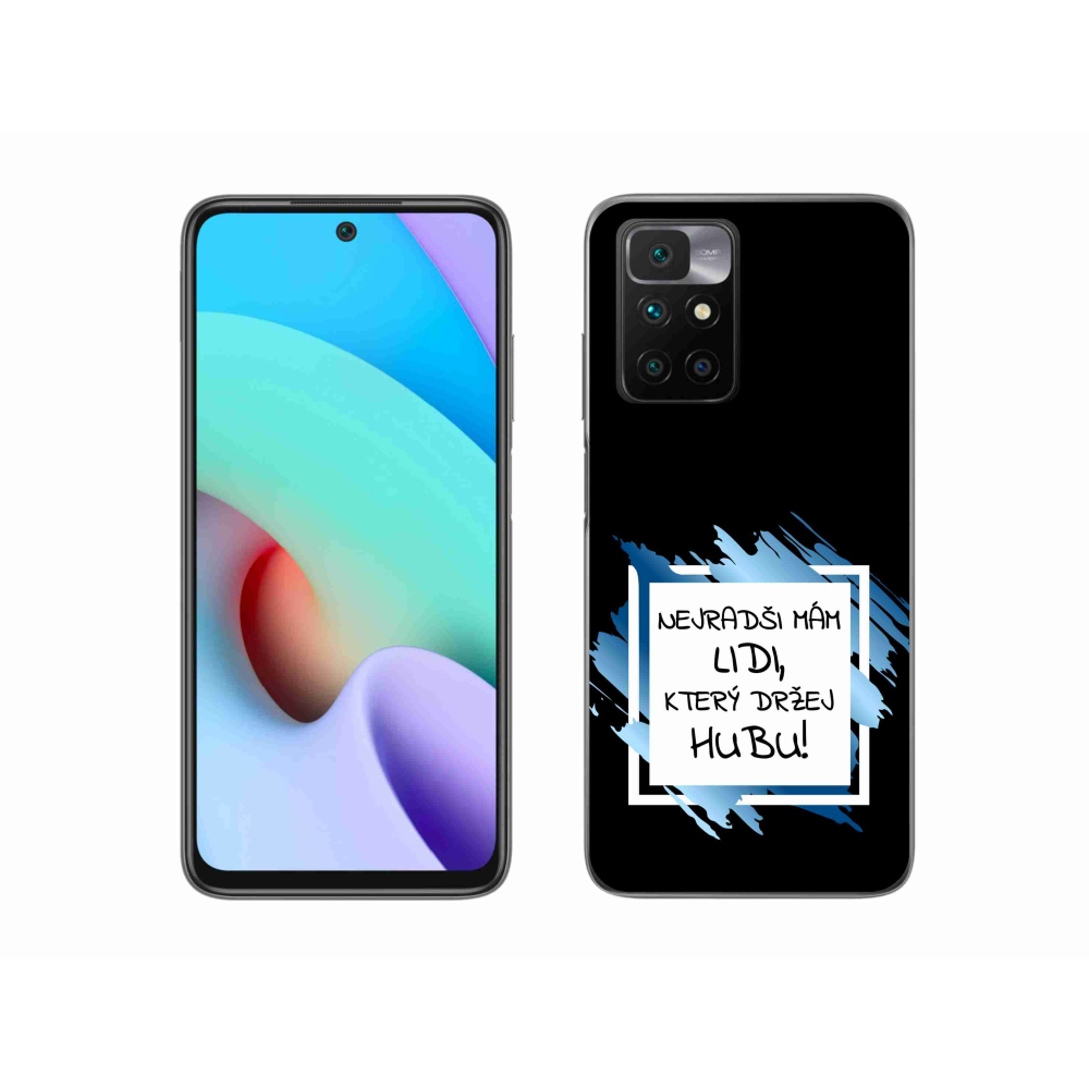 Gelový kryt mmCase na Xiaomi Redmi 10/Redmi 10 (2022) - vtipný text 7 bíločerné pozadí