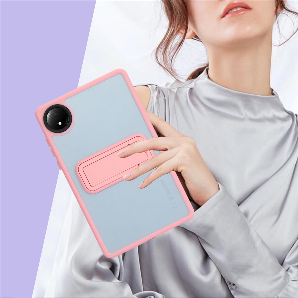 Skiny gelový obal s pevnými zády a výklopným stojánkem na Xiaomi Redmi Pad SE 8.7 - růžový