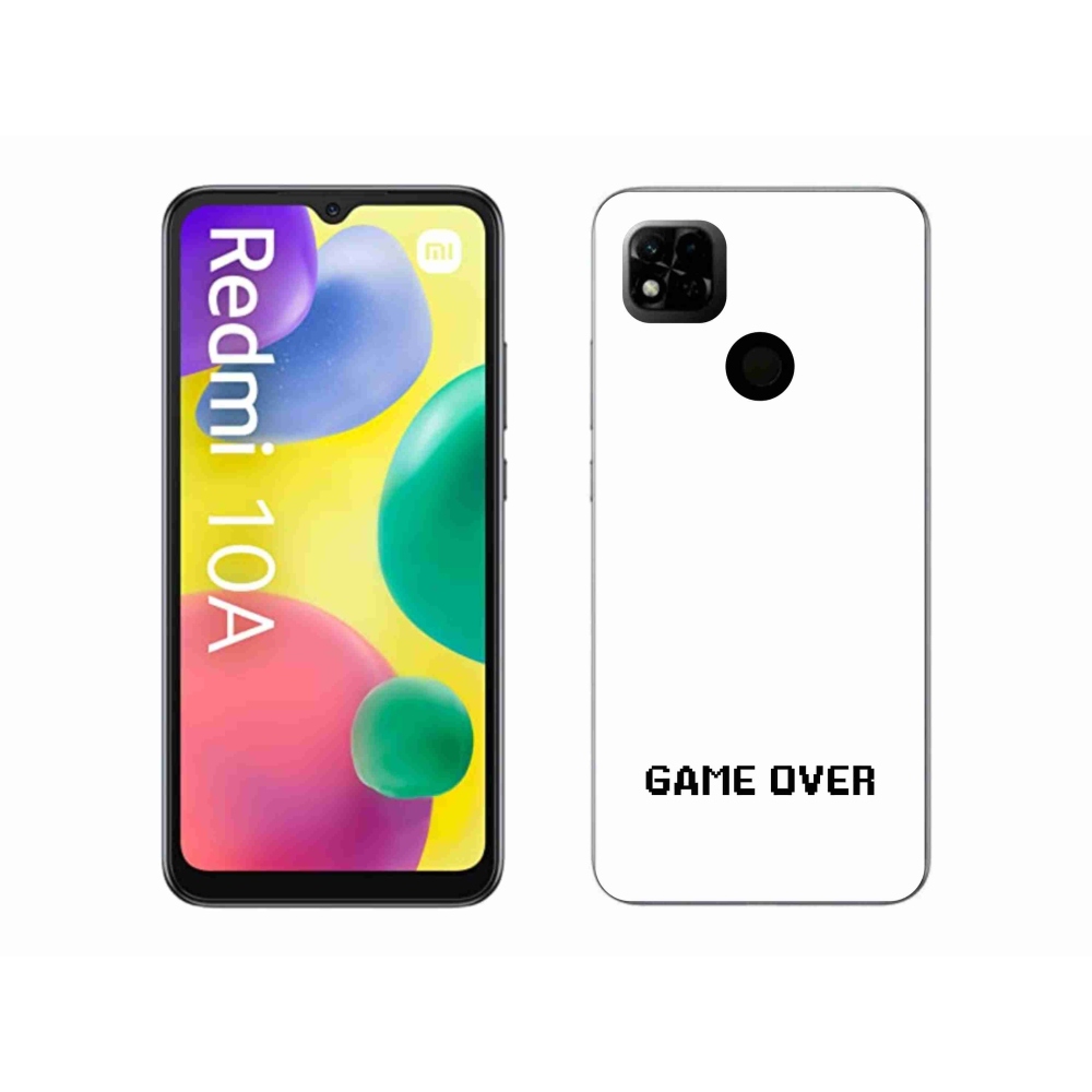 Gelový kryt mmCase na Xiaomi Redmi 10A - game over bílé pozadí