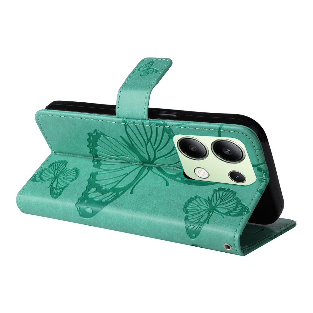 Big Butterfly knížkové pouzdro na Xiaomi Redmi Note 13 - modrozelené