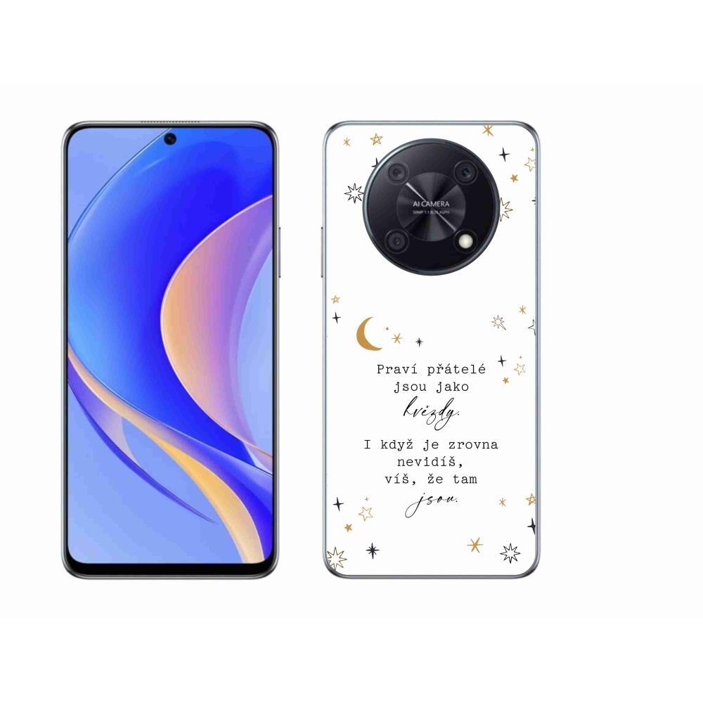 Gelový kryt mmCase na Huawei Nova Y90 - citát 6 bílé pozadí
