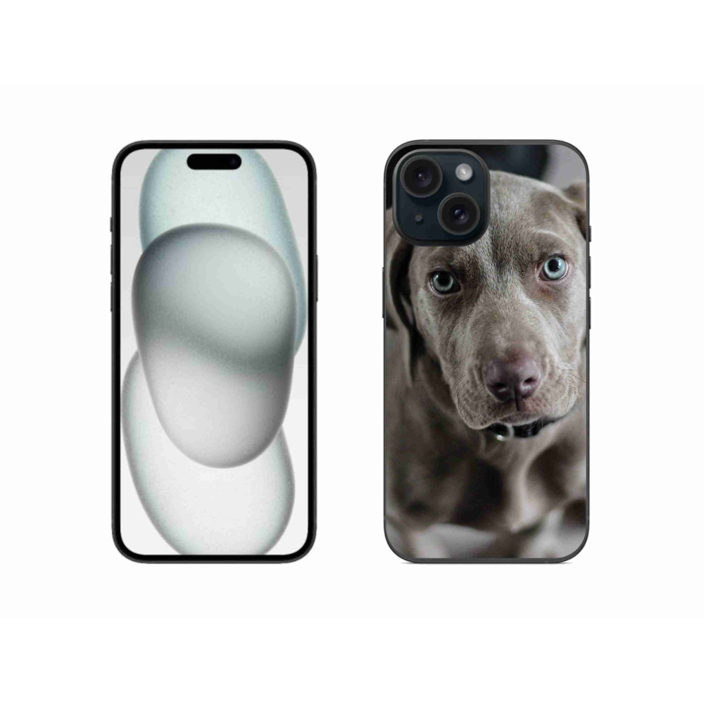 Gelový obal mmCase na iPhone 15 - výmarský ohař