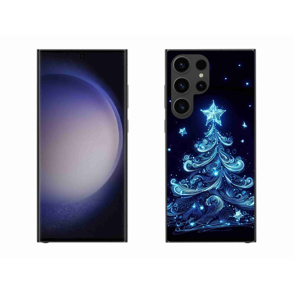 Gelový kryt mmCase na Samsung Galaxy S23 Ultra 5G - neonový vánoční stromek 4