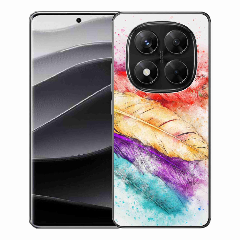 Gelový kryt mmCase na Xiaomi Redmi Note 14 Pro 5G/Poco X7 5G - barevné peří