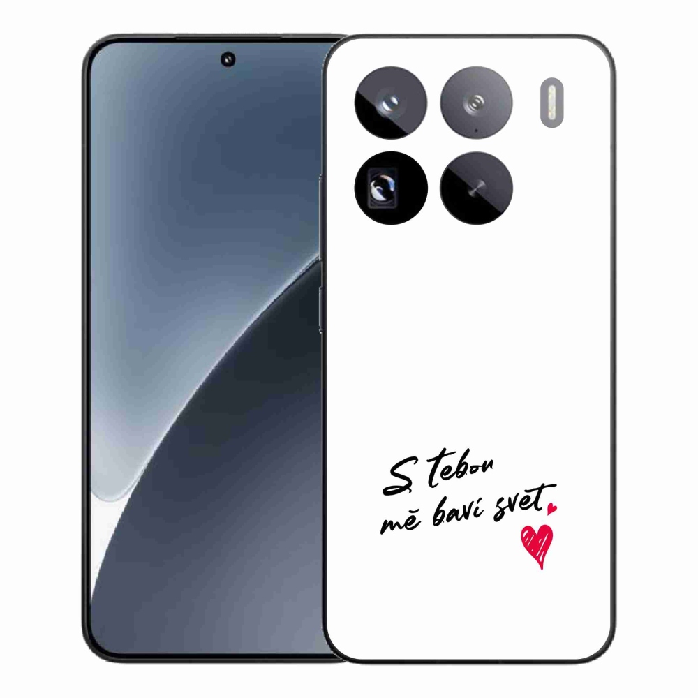Gelový kryt mmCase na Xiaomi 15 Pro - zamilovaný text 1 bílé pozadí