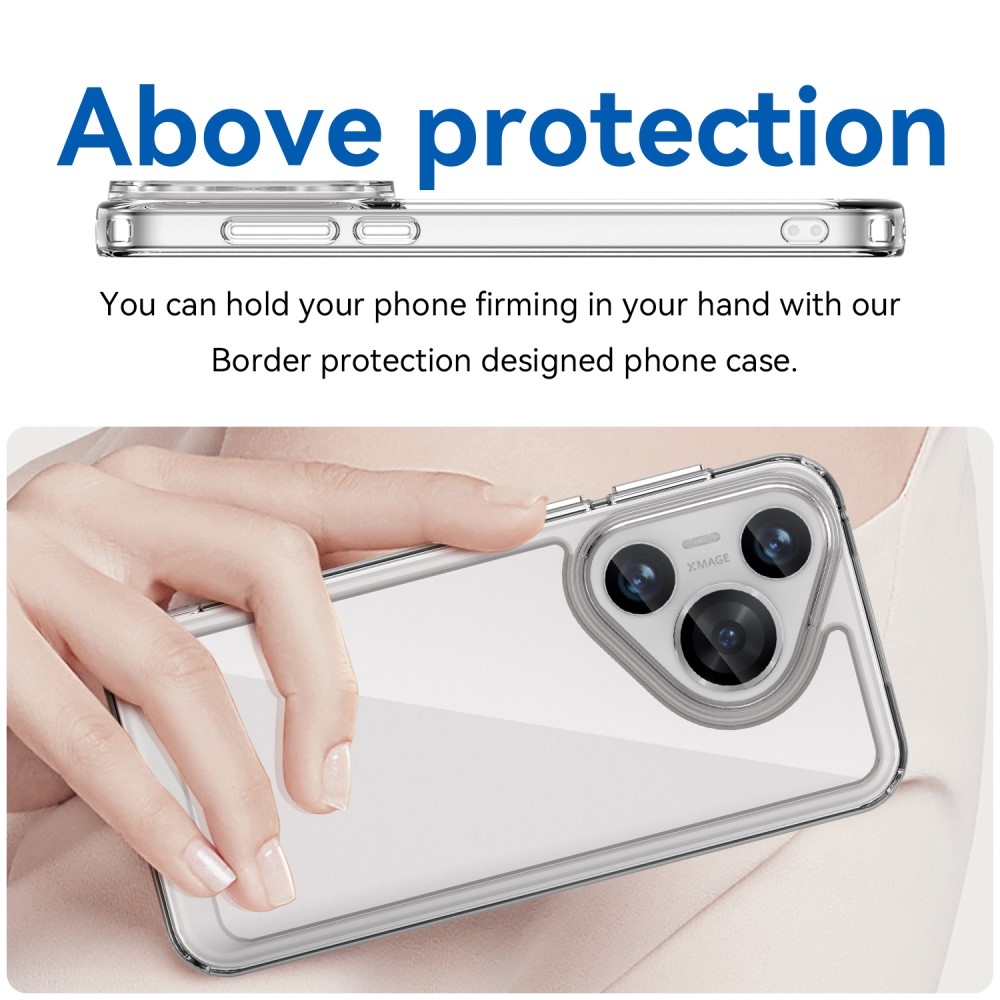 Gelový obal s pevnými zády na Huawei Pura 70 - průhledný