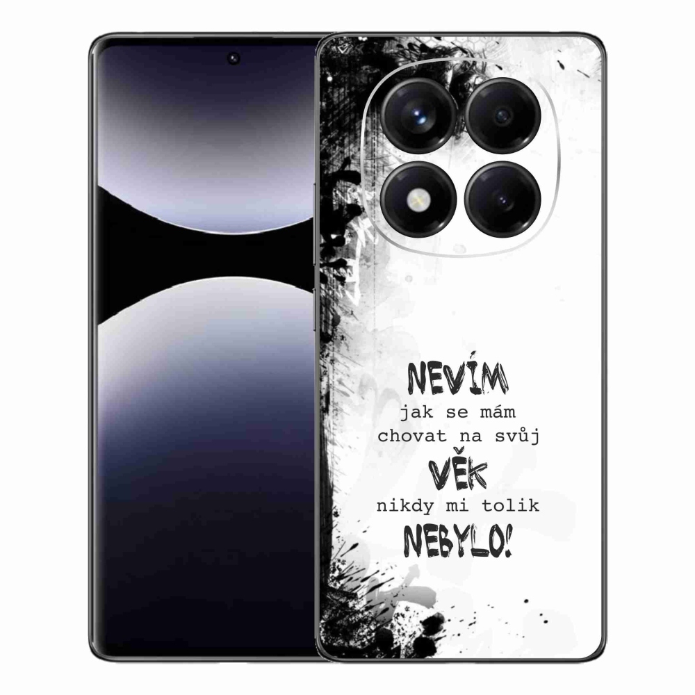 Gelový kryt mmCase na Xiaomi Redmi Note 14 Pro - vtipný text 14 bílé pozadí