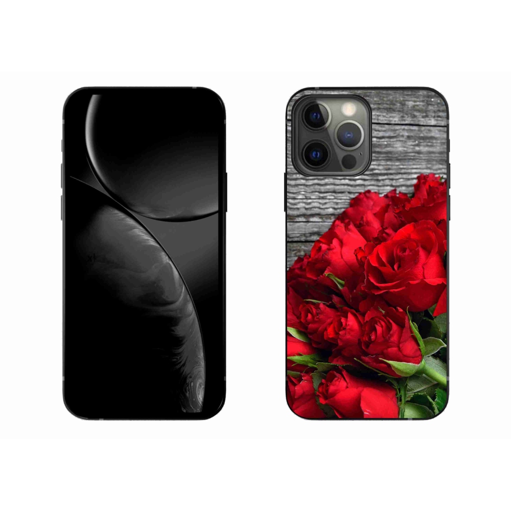 Gelový kryt mmCase na iPhone 13 Pro Max 6.7 - červené růže