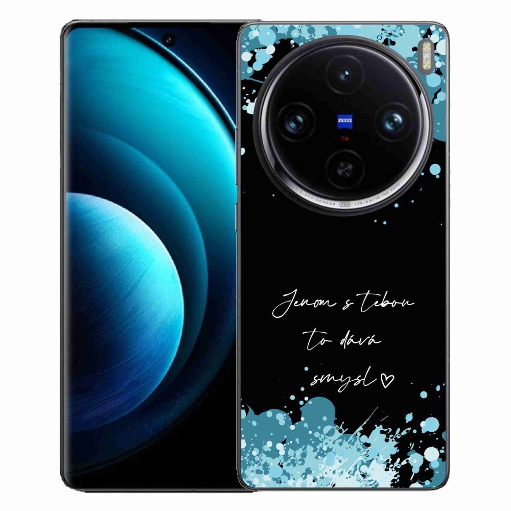 Gelový kryt mmCase na Vivo X100 Pro 5G - zamilovaný text černé pozadí