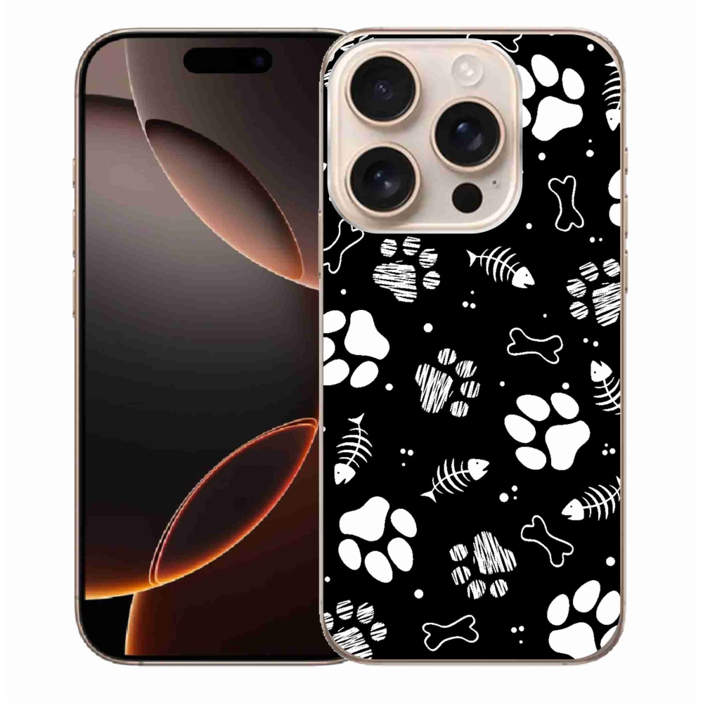 Gelový kryt mmCase na iPhone 16 Pro Max - psí tlapky