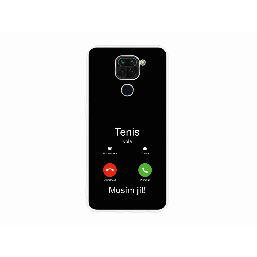 Gelový kryt mmCase na Xiaomi Redmi Note 9 - tenis volá černé pozadí