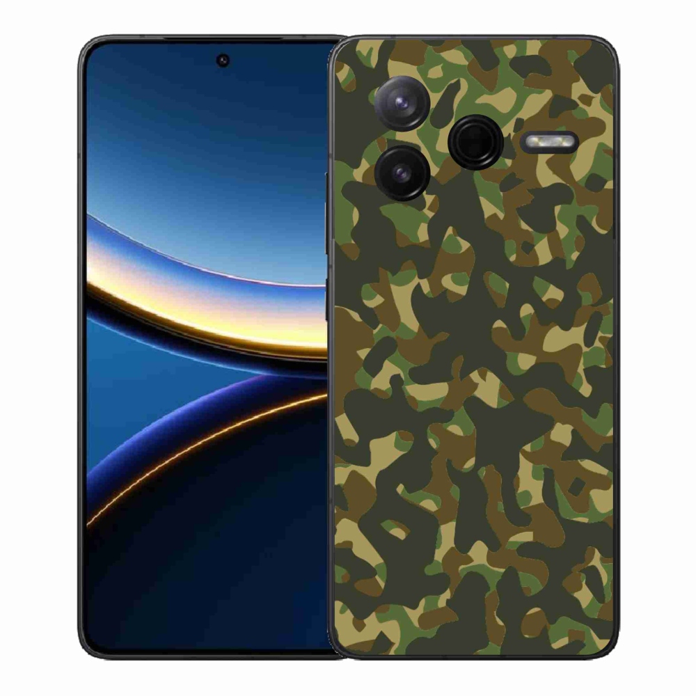 Gelový kryt mmCase na Xiaomi Poco F7 Pro - maskáčový vzor 1
