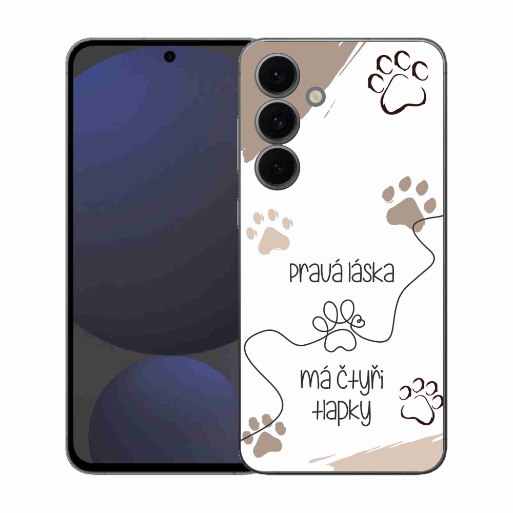 Gelový kryt mmCase na Samsung Galaxy S25 FE - psí motiv 1 bílé pozadí