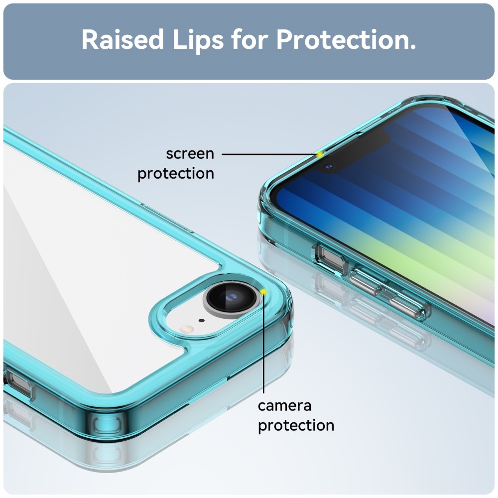 Gelový obal s pevnými zády na iPhone 16e - světlemodrý