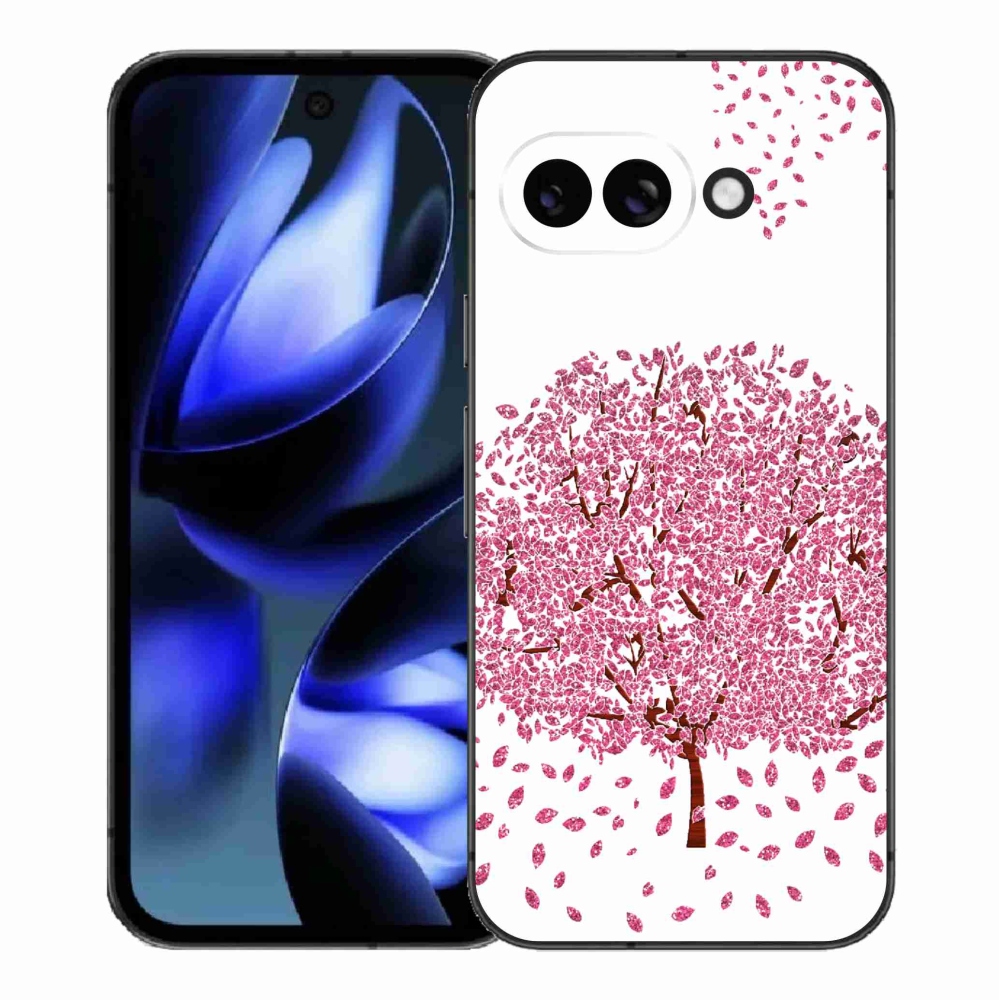 Gelový kryt mmCase na Google Pixel 9a - kreslený strom s listy