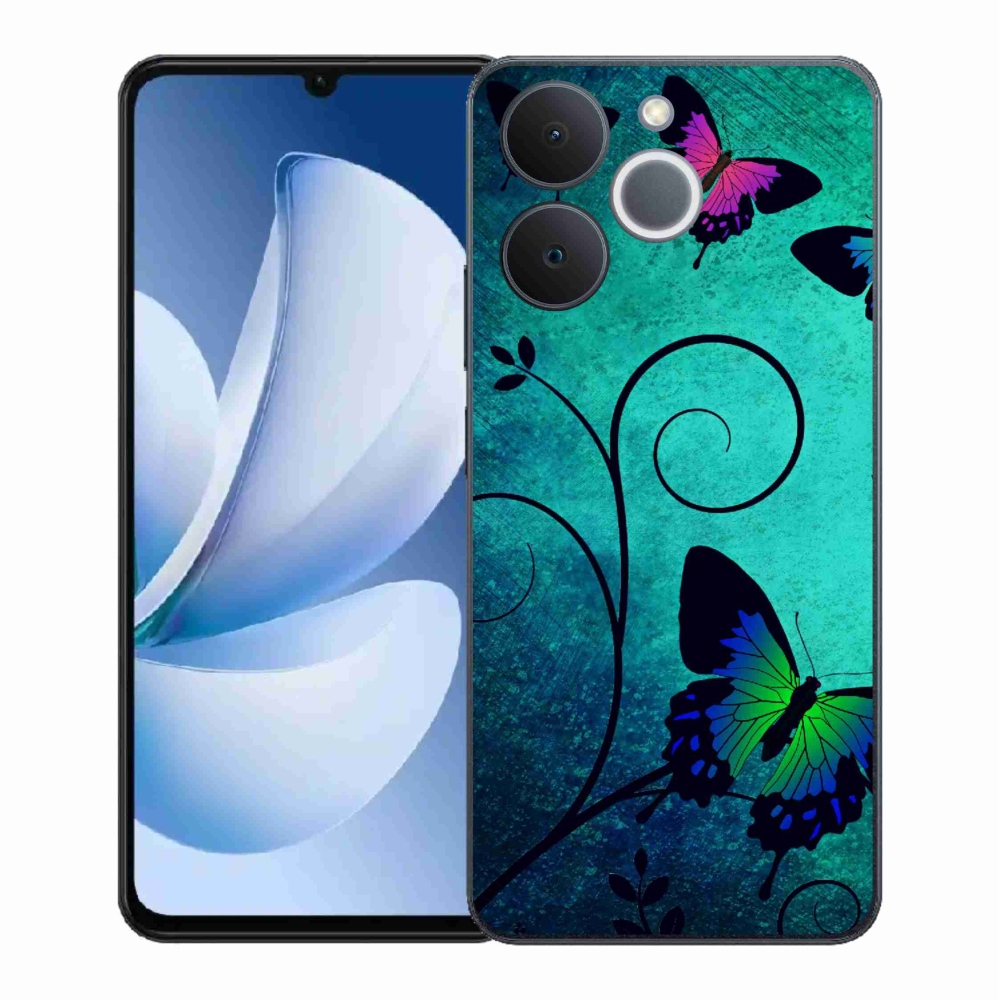 Gelový kryt mmCase na Realme Note 70T - barevní motýli