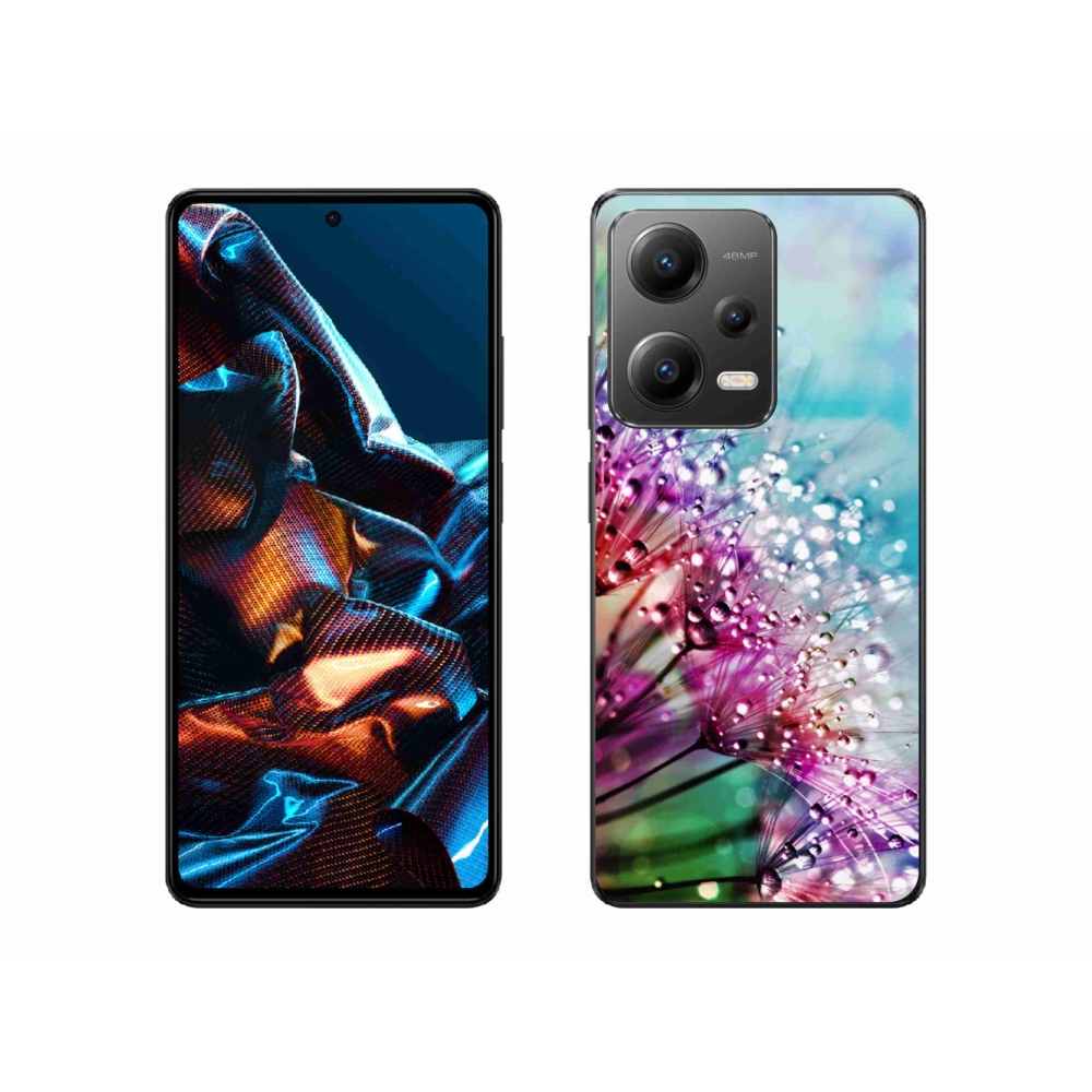 Gelový kryt mmCase na mobil Xiaomi Redmi Note 12 Pro 5G - barevné květy