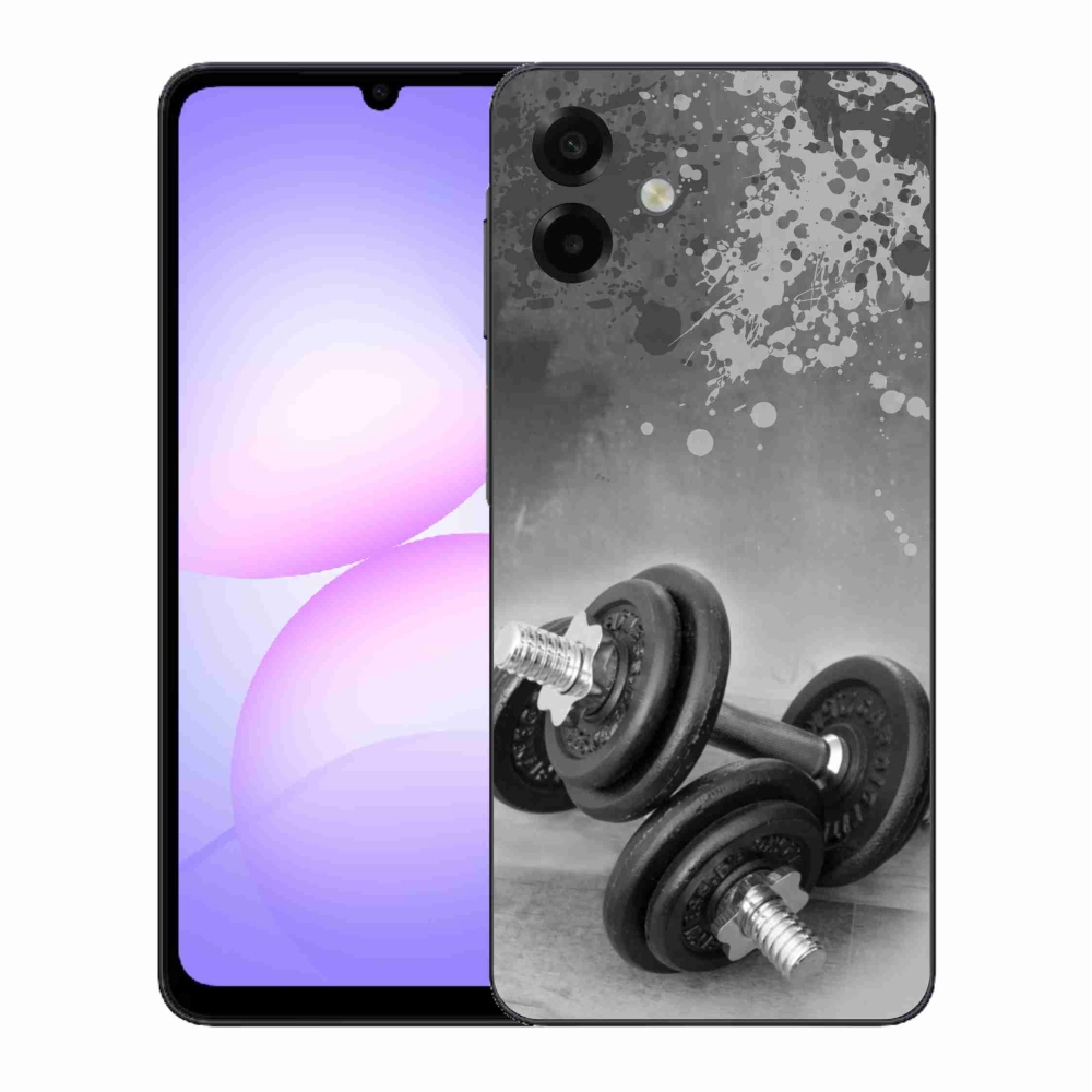 Gelový kryt mmCase na Samsung Galaxy A07 4G - činky 1