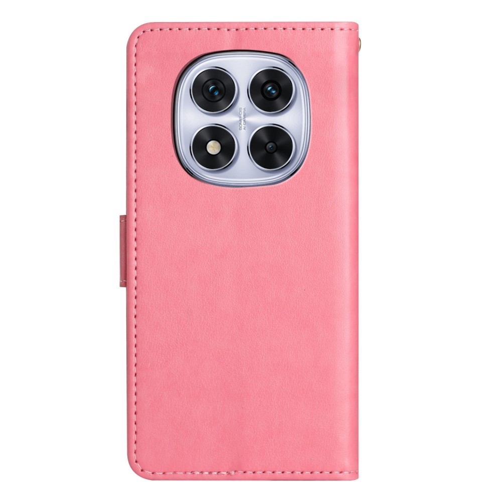 Flowers knížkové pouzdro na Xiaomi Redmi Note 14 Pro 5G/Poco X7 5G - růžové