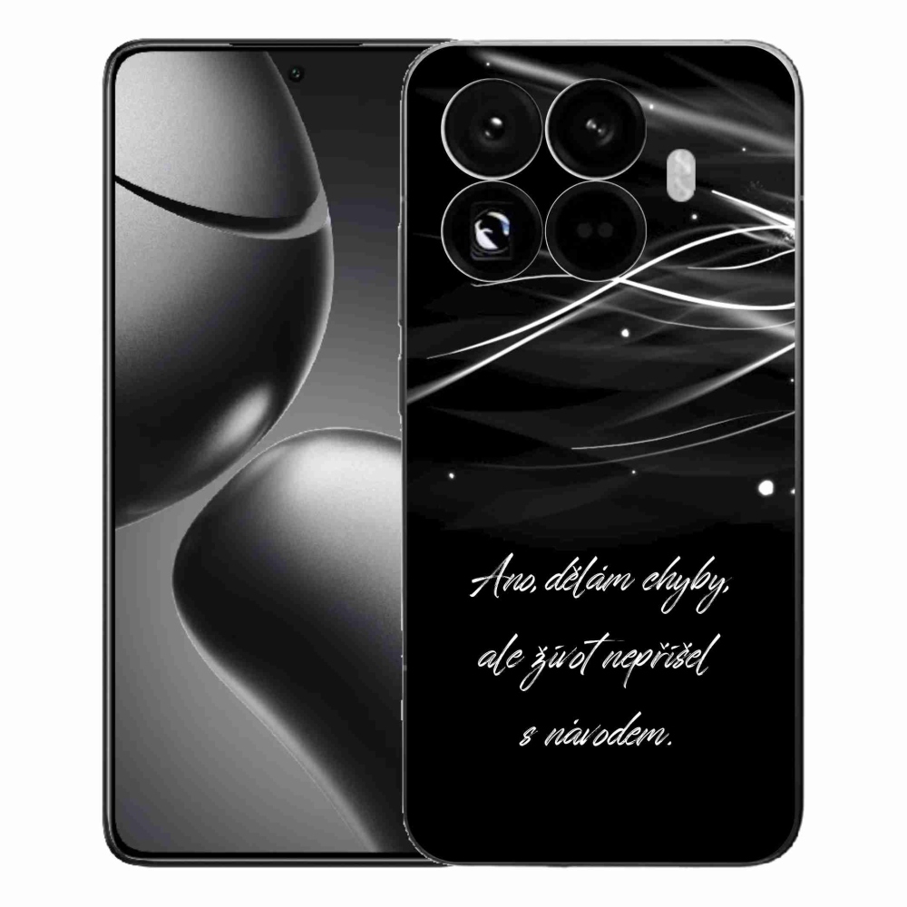 Gelový kryt mmCase na Xiaomi 15T Pro - citát černé pozadí