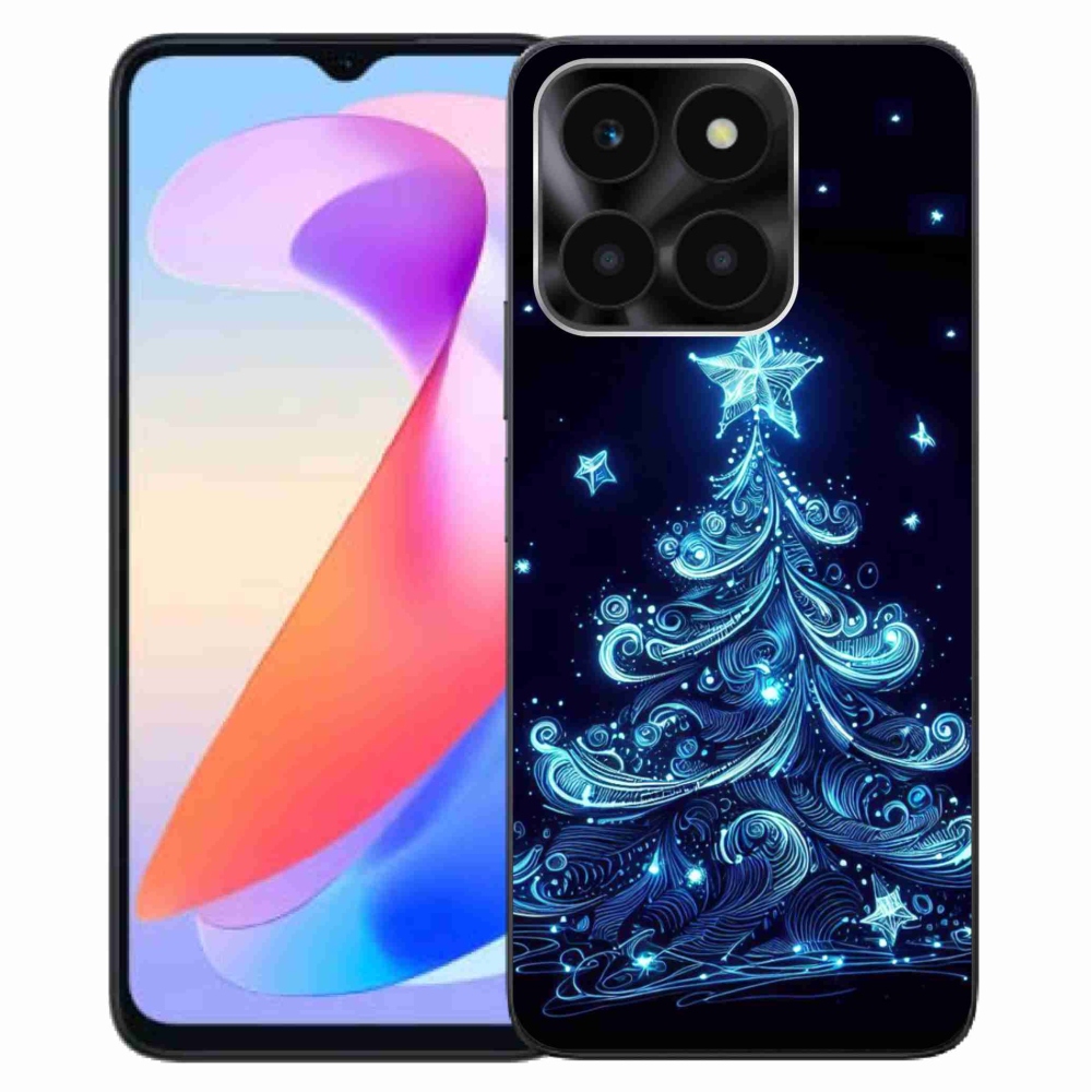 Gelový kryt mmCase na Honor X6a - neonový vánoční stromek 4