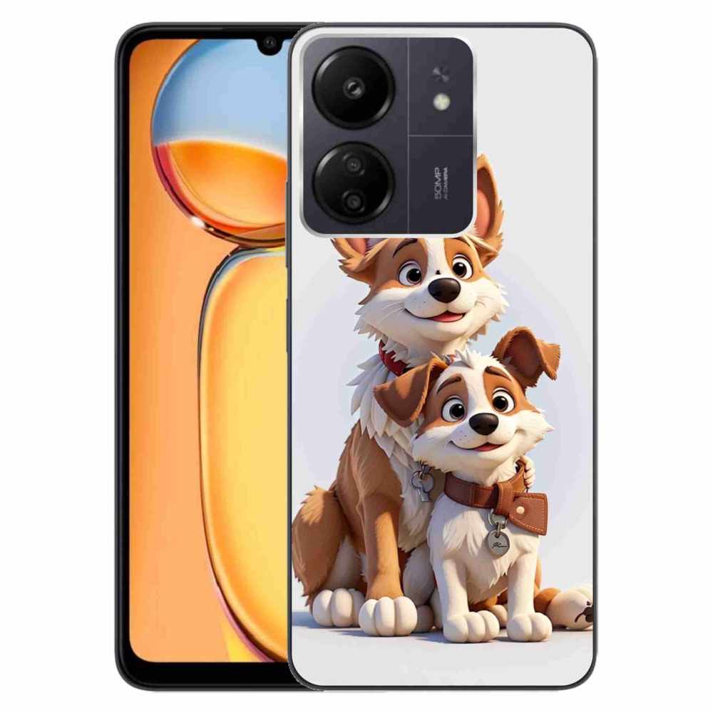 Gelový kryt mmCase na Xiaomi Poco C65/Redmi 13C - kreslení psi