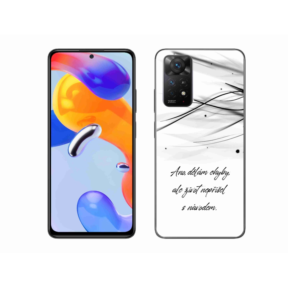 Gelový kryt mmCase na Xiaomi Redmi Note 11 Pro 4G/5G - citát bílé pozadí