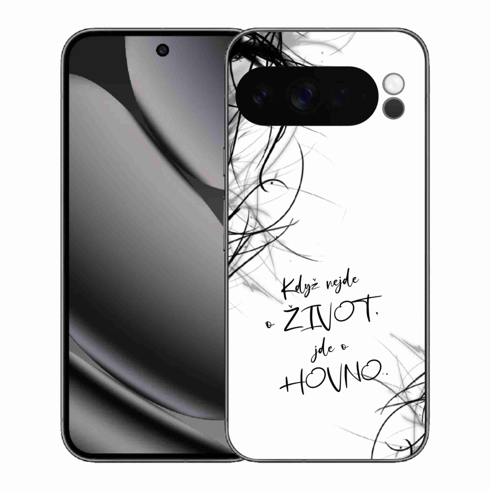 Gelový kryt mmCase na Google Pixel 10 Pro XL - vtipný text 16 bílé pozadí
