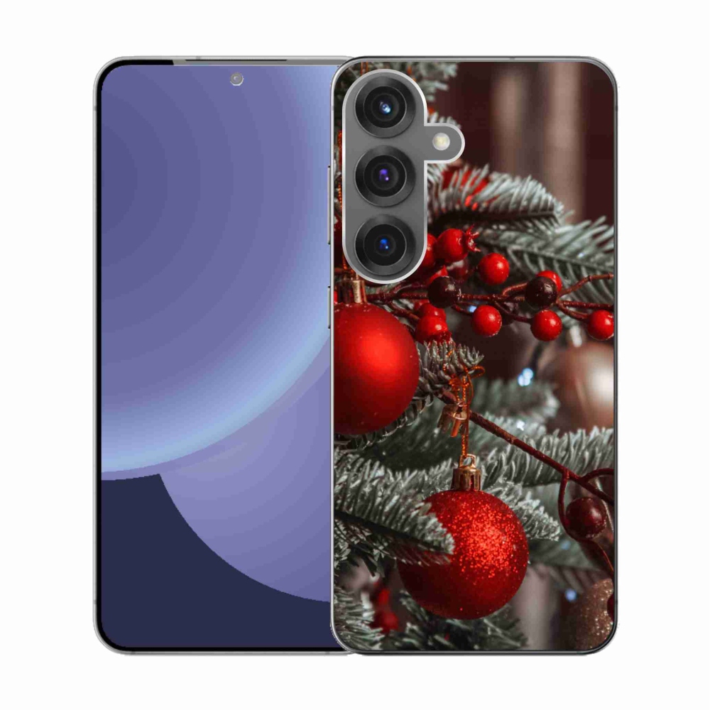 Gelový kryt mmCase na Samsung Galaxy S25 - vánoční ozdoby 2
