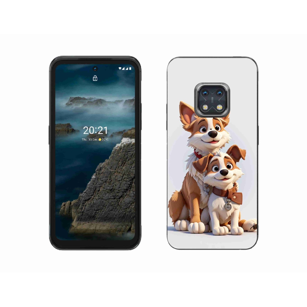Gelový kryt mmCase na Nokia XR20 - kreslení psi