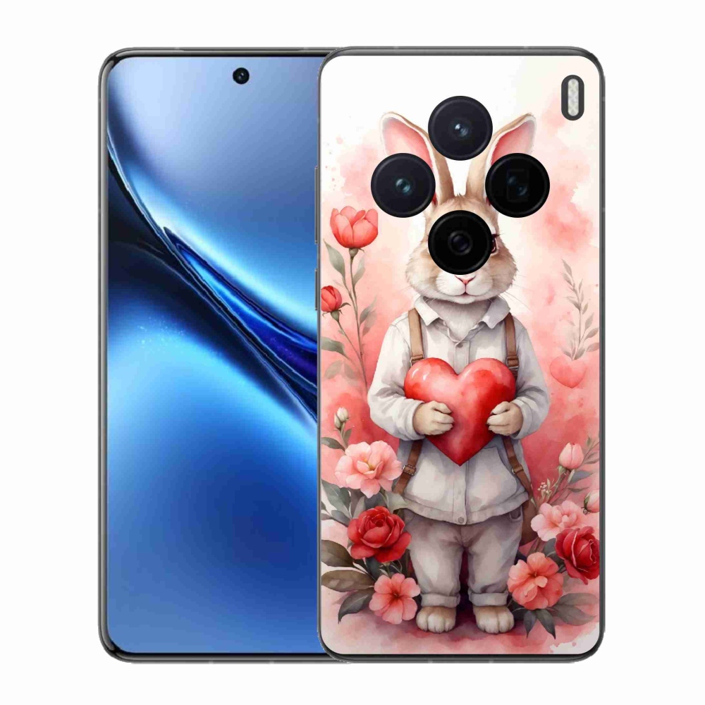 Gelový kryt mmCase na Vivo X200 5G - zajíc se srdíčkem