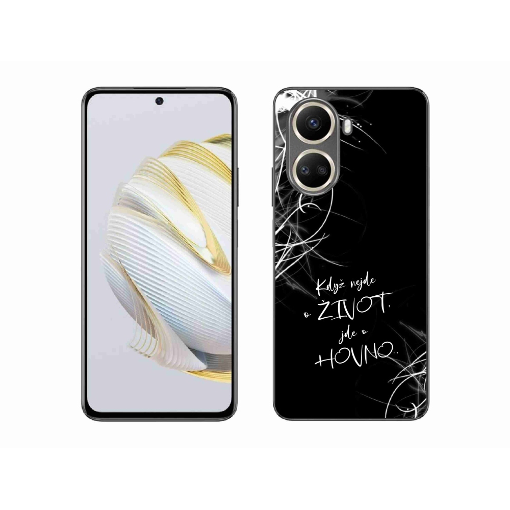 Gelový kryt mmCase na Huawei Nova 10 SE - vtipný text 16 černé pozadí