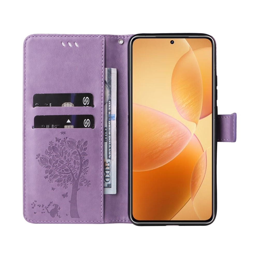 Trees knížkové pouzdro na Xiaomi 14T Pro - světlefialové