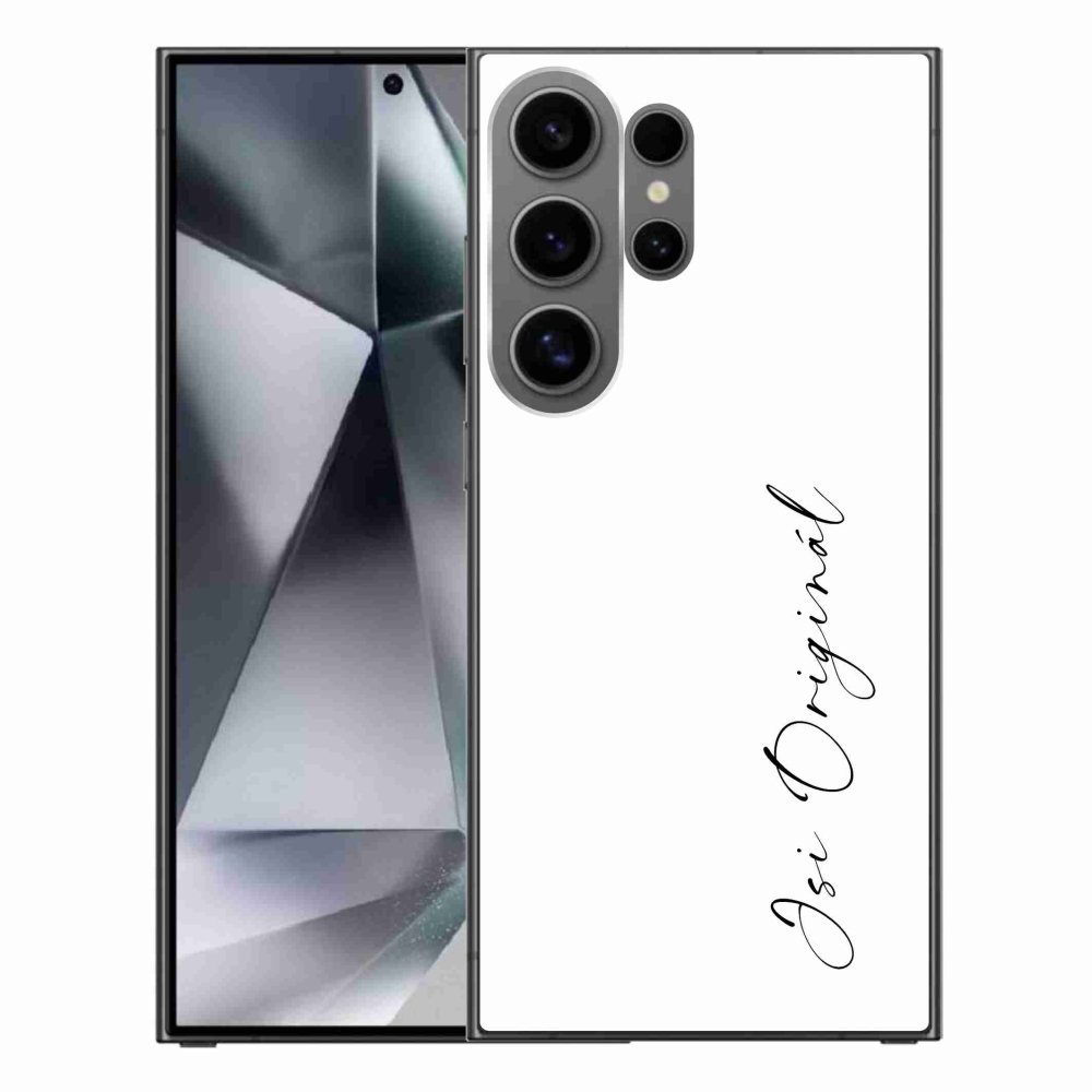 Gelový kryt mmCase na Samsung Galaxy S24 Ultra - jsi originál bílé pozadí